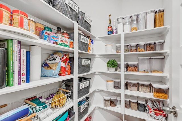 view of pantry