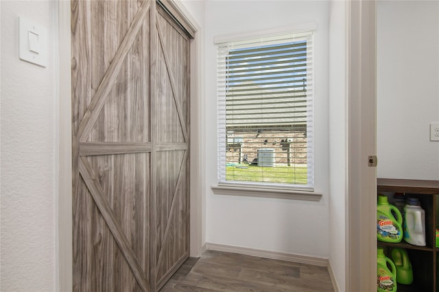 interior space featuring hardwood / wood-style flooring