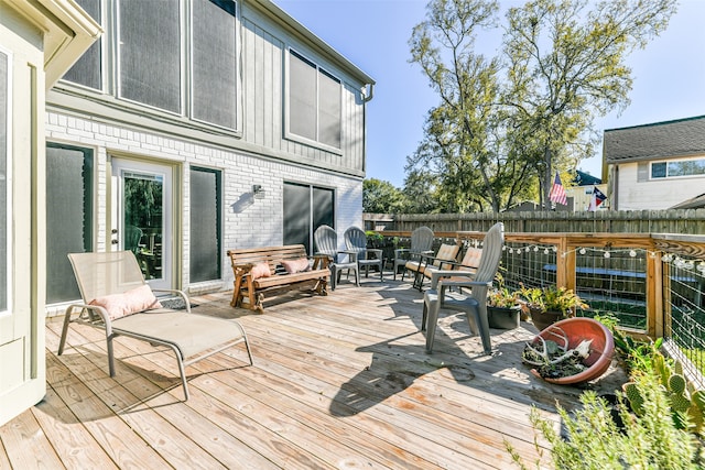 view of wooden deck