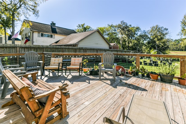 view of wooden terrace