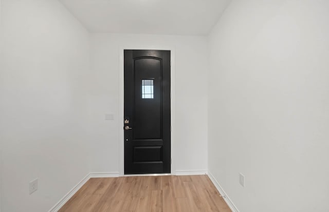 entrance foyer with light hardwood / wood-style flooring