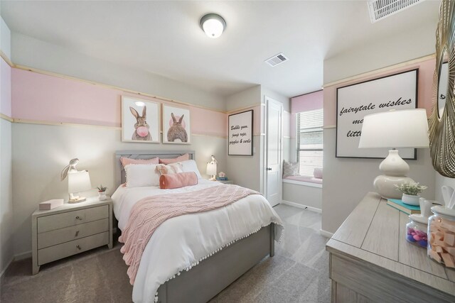 bedroom with carpet floors