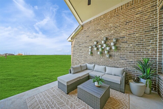 view of patio / terrace with outdoor lounge area