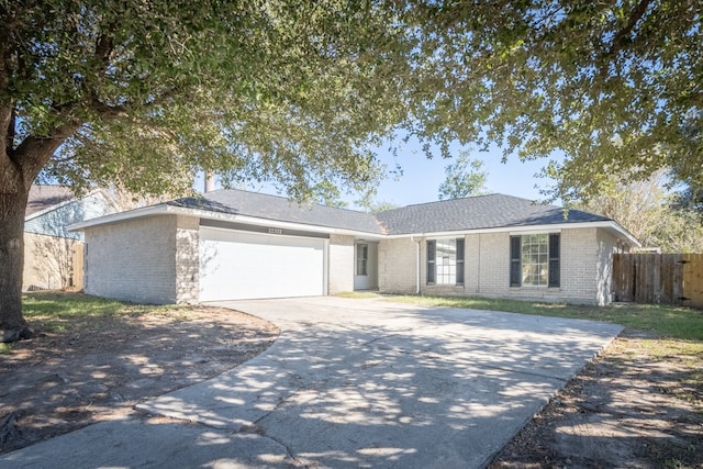 ranch-style home with a garage