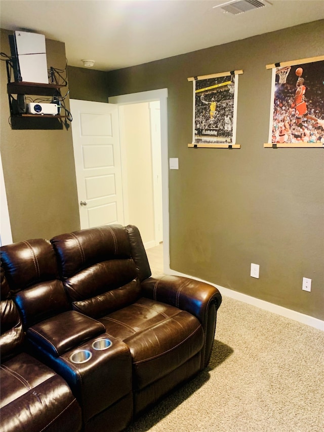 living room featuring carpet floors