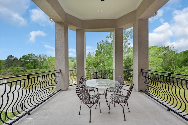 view of balcony