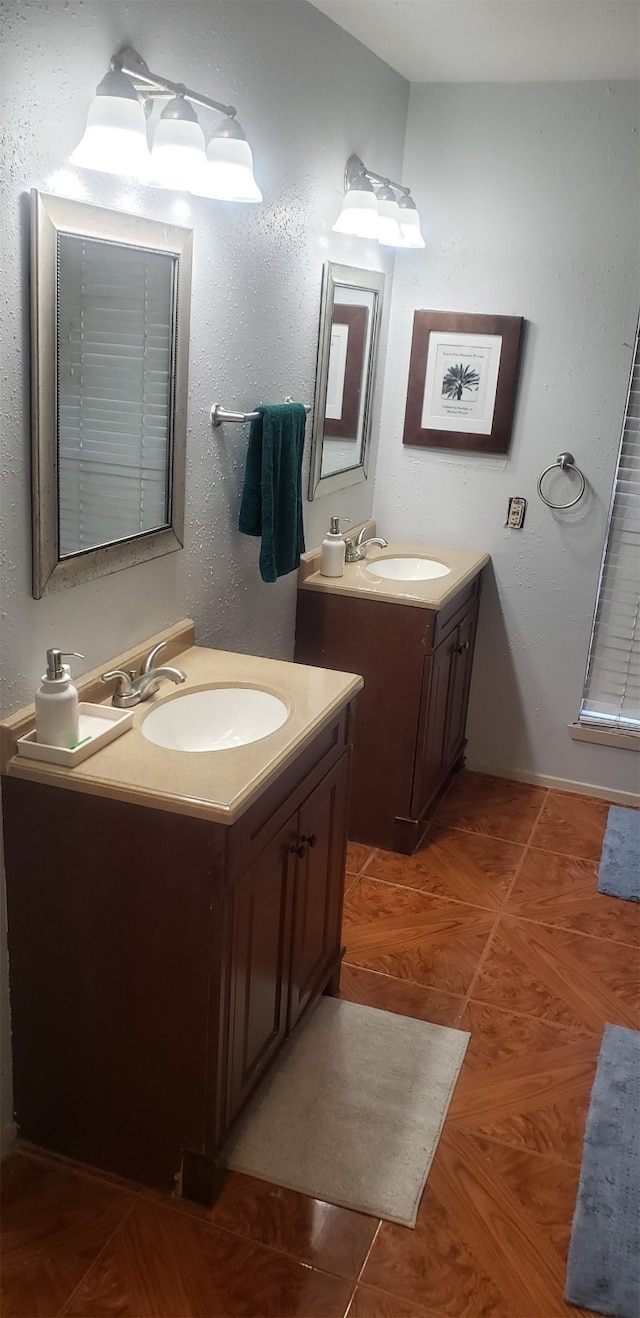 bathroom featuring vanity and tile patterned floors