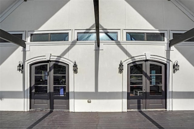 entrance to property with french doors