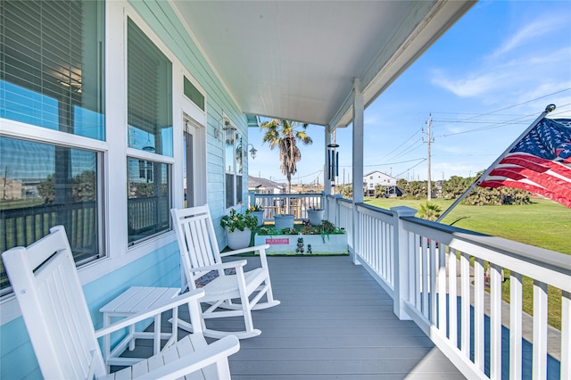 balcony with a porch