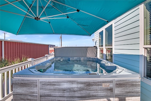 3709 Rice St, Galveston, TX 77554 - view of pool with a hot tub