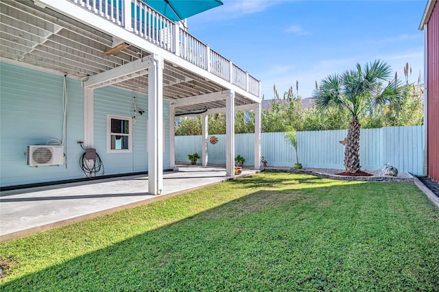 3709 Rice St, Galveston, TX 77554 - view of yard featuring a cooling unit and a patio area