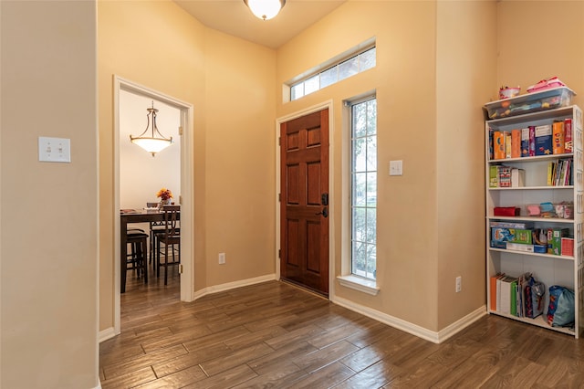 foyer featuring dark hardwood / wood-style flooring