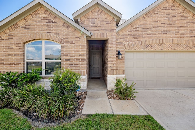 front facade with a garage