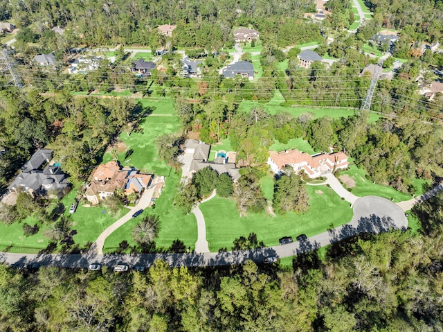 aerial view with a residential view