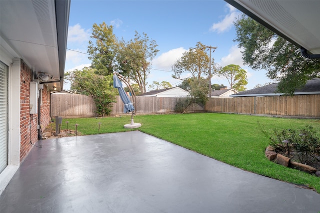 view of yard with a patio