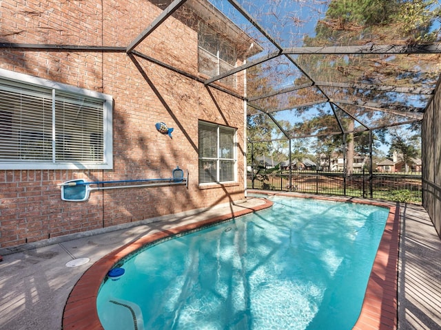8311 Vaulted Pine Dr, Humble, TX 77346 - view of swimming pool featuring a lanai