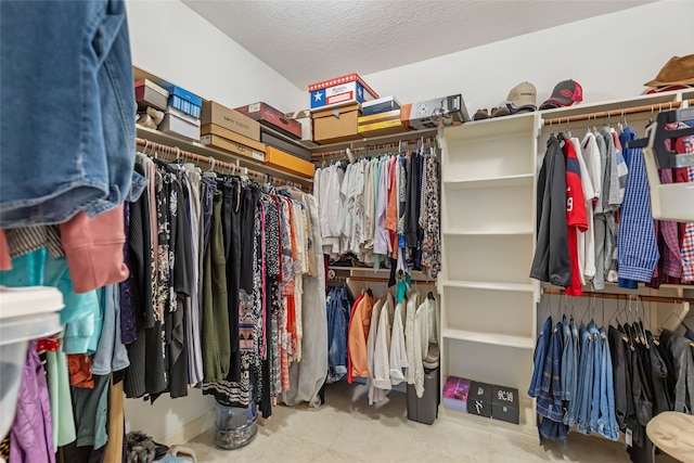 view of walk in closet