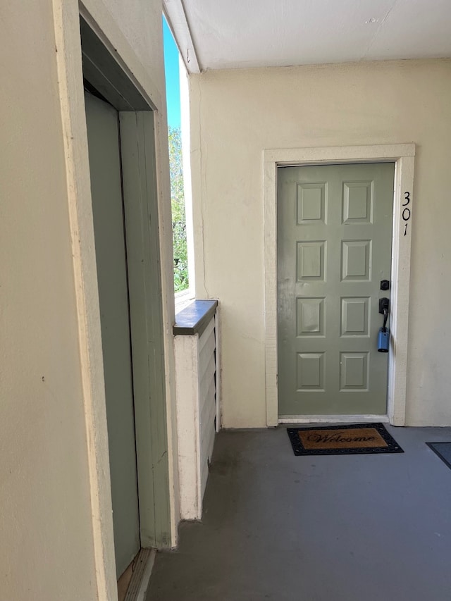 view of doorway to property