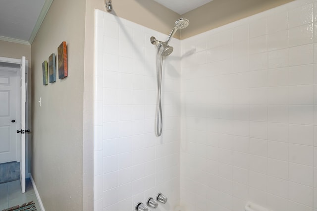 4515 Ponca St, Pasadena, TX 77504 - bathroom featuring crown molding and baseboards