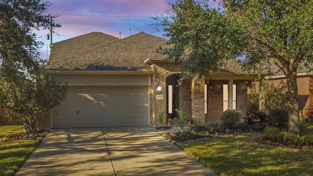 view of front of house featuring a garage