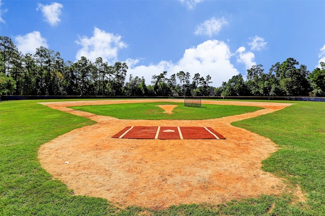 view of community with a lawn