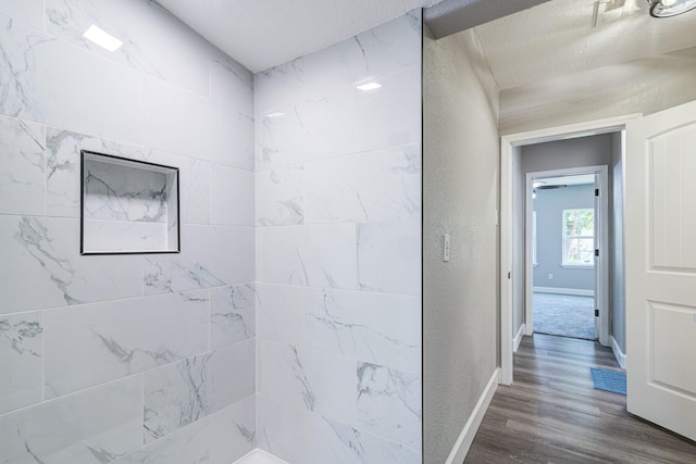 bathroom featuring wood-type flooring