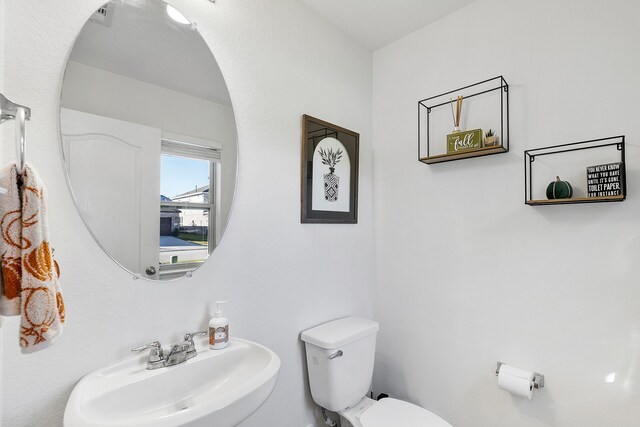 bathroom with toilet and sink