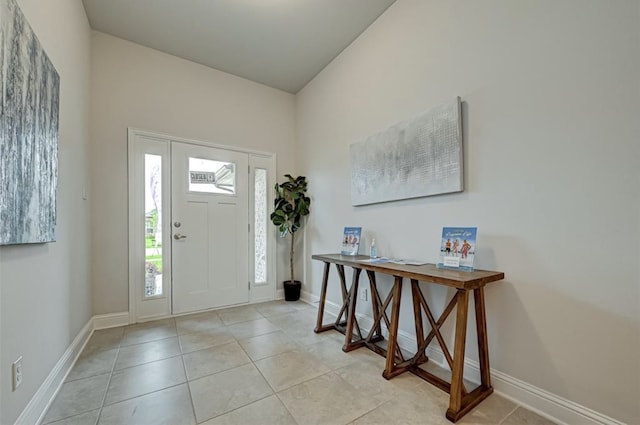 view of tiled foyer