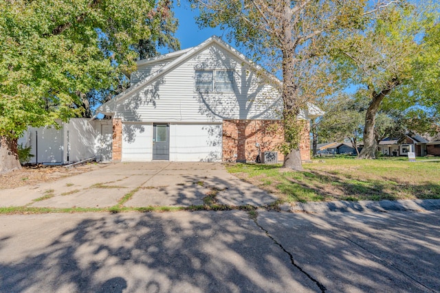 view of property exterior featuring a garage