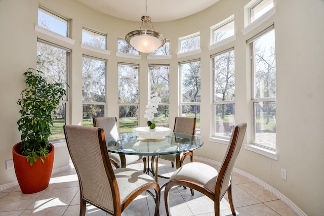 view of sunroom