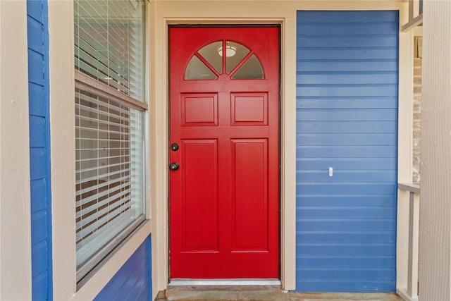 view of doorway to property