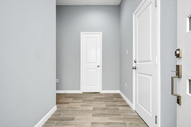 interior space with light wood-type flooring