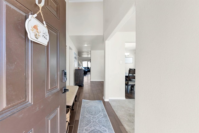 entrance foyer featuring hardwood / wood-style floors