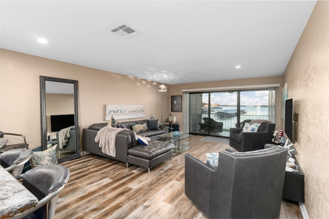 interior space featuring light hardwood / wood-style floors