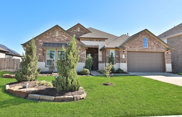 view of front of house with a front yard