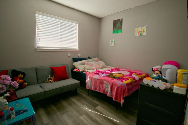 bedroom featuring hardwood / wood-style flooring