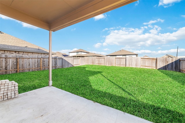 view of yard with a patio area