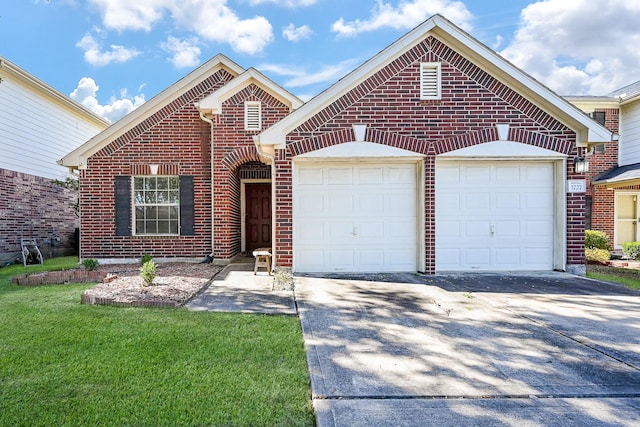 front of property with a garage