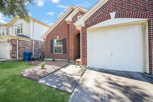 view of front property with a garage