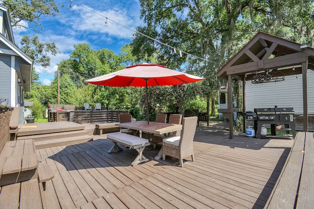 view of wooden terrace