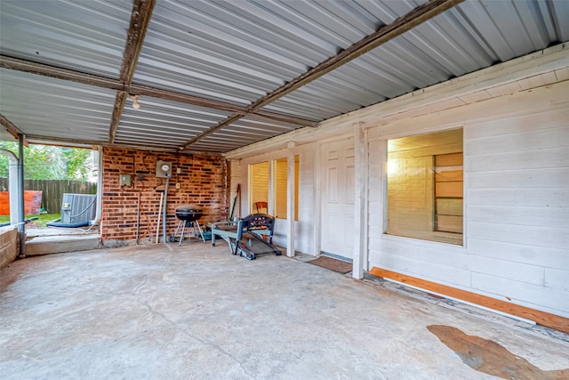 view of patio with central air condition unit