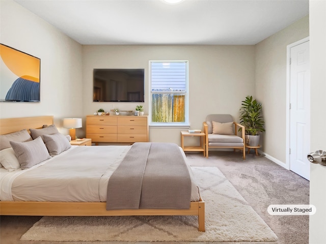 view of carpeted bedroom