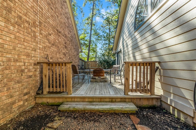 view of wooden terrace