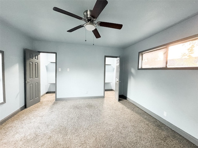 unfurnished bedroom with ceiling fan