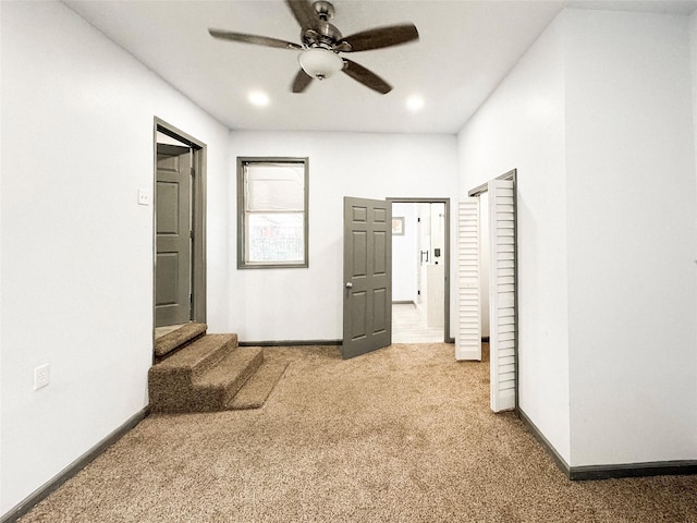 interior space featuring carpet floors