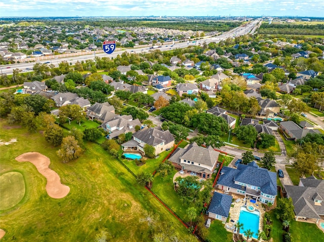 drone / aerial view featuring a residential view