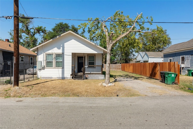 bungalow featuring a porch