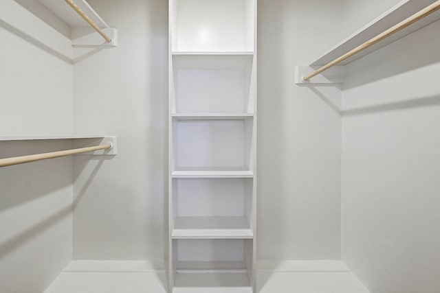 view of walk in closet