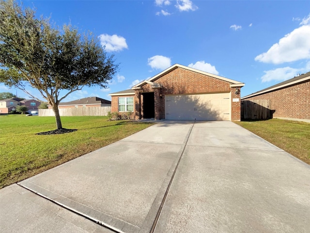 5122 Breezy Parke Ln, Rosenberg, TX 77469 - ranch-style home featuring brick siding, a garage, and driveway