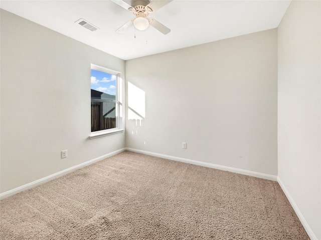 5122 Breezy Parke Ln, Rosenberg, TX 77469 - unfurnished room featuring a ceiling fan, light carpet, and baseboards